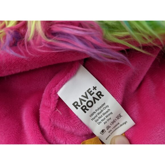 Rave + Roar Y2K Bunny Series EDM Rainbow Multicolor Pom Poms Fuzzy Hat Winter - Picture 8 of 14